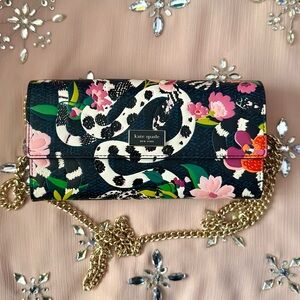 Kate Spade Sammy Snake Flap Chain Crossbody Bag